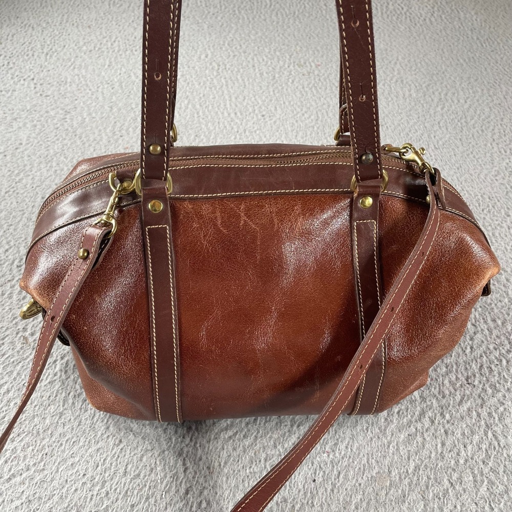Brahmin Leather‎ Handbag Smooth Leather Doctor's Bag Purse Brown Medium - Picture 6 of 9